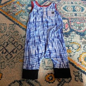 Rags to Raches Rags Blue Tank Romper 2T VGUC